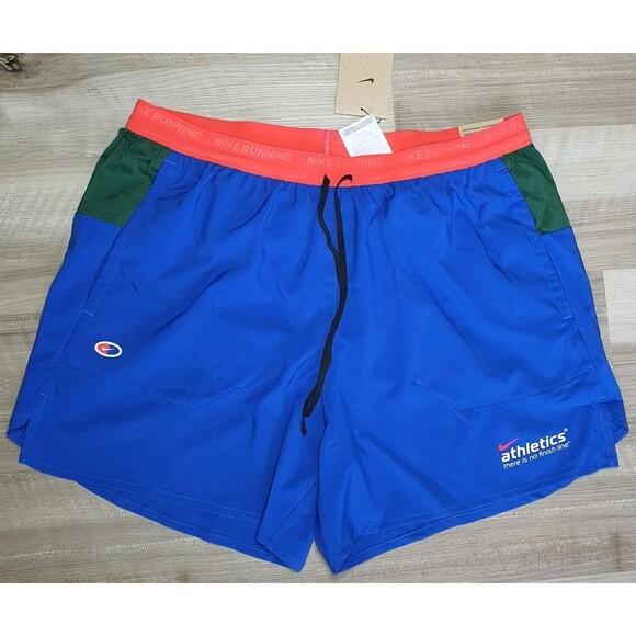 Nike Stride Dri-FIT 5" Brief Lined Running Shorts Blue  Men's XXL HF4562-480 NEW - Picture 2 of 9